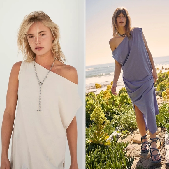 Free People Raquel Midi Dress Teen Spirit Mustard Yellow M Asymmetrical Maxi - Picture 7 of 16